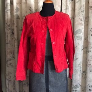 Red suede jacket